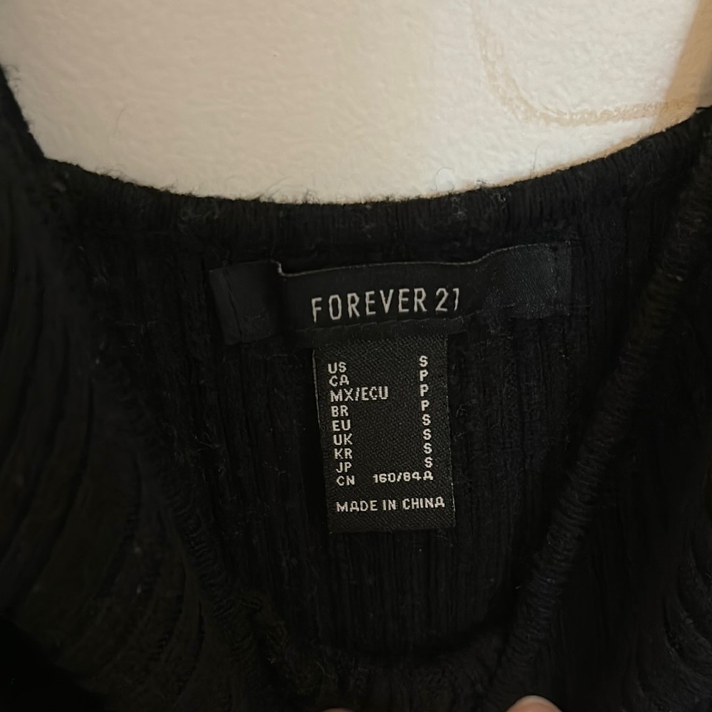 Black Ribbed Bodysuit - Picture 3 of 5